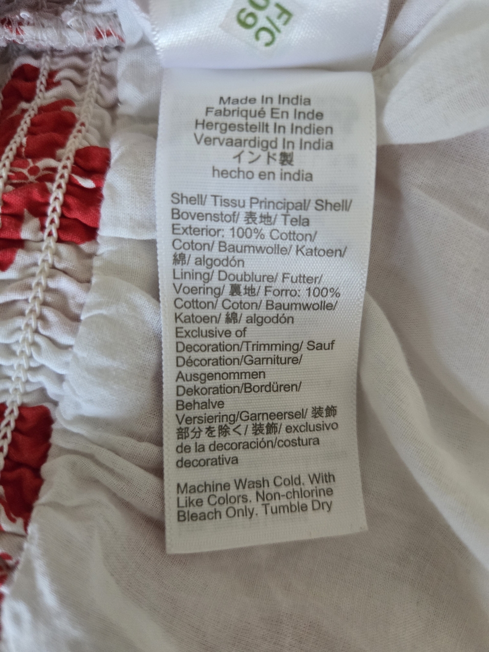 J Crew White and Red Floral Tiered Summer Skirt, Size S - Picture 5 of 8
